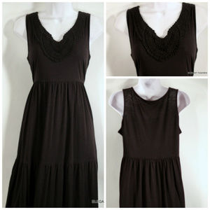 WESTBOUND Petites solid BLACK MAXI Dress PS